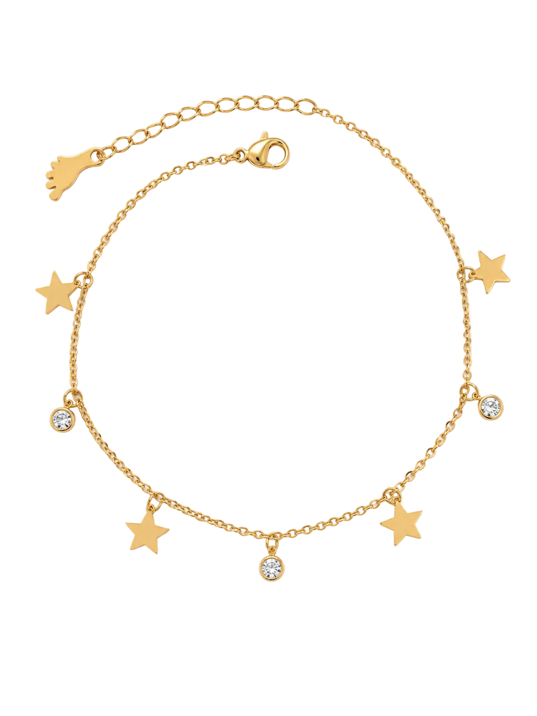 Star Crystal Fußkette