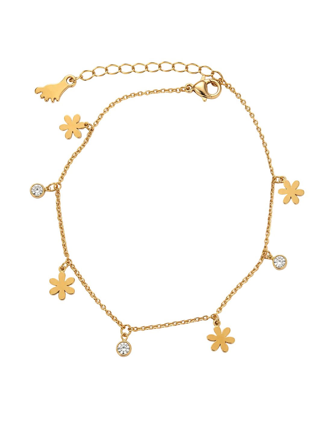 Flower Crystal Fußkette