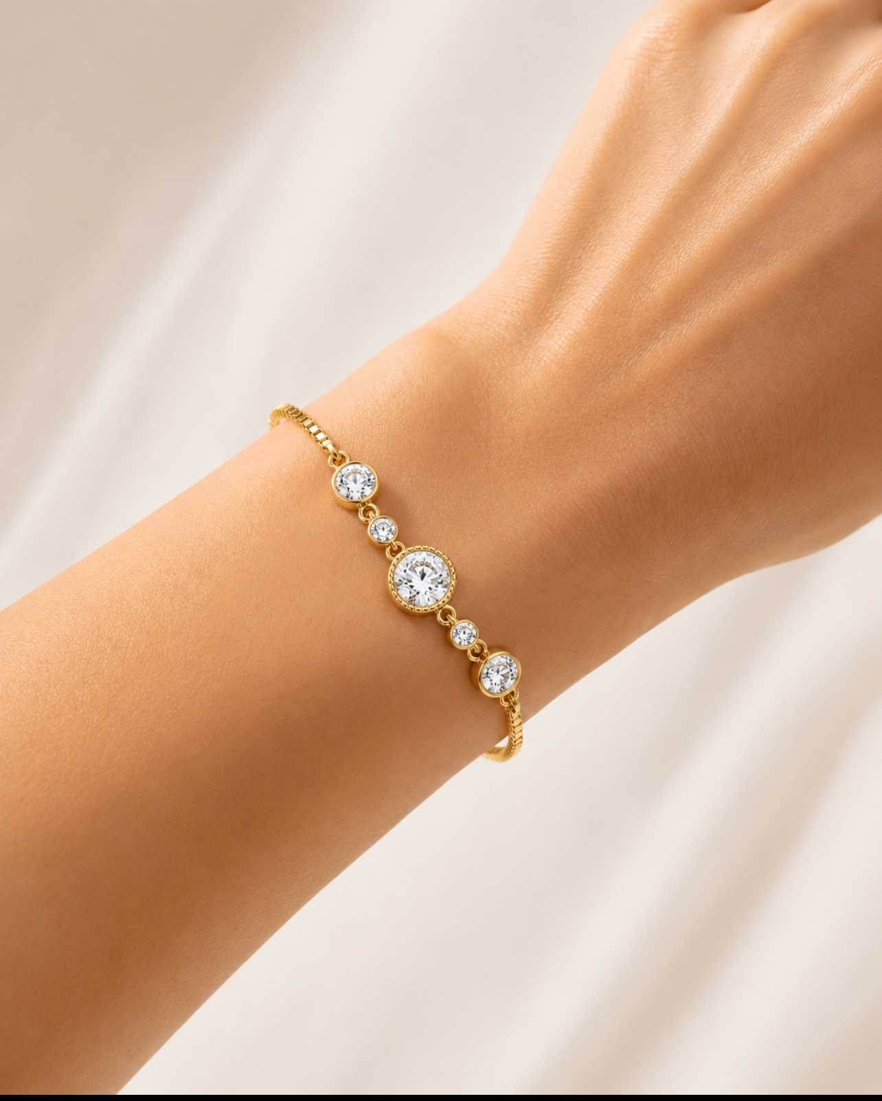 Crystal Glow Tennis Bracelet
